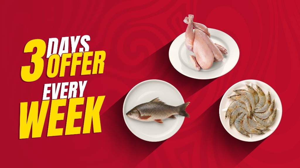 3 Days Offer Every Week with chicken, fish, and prawns