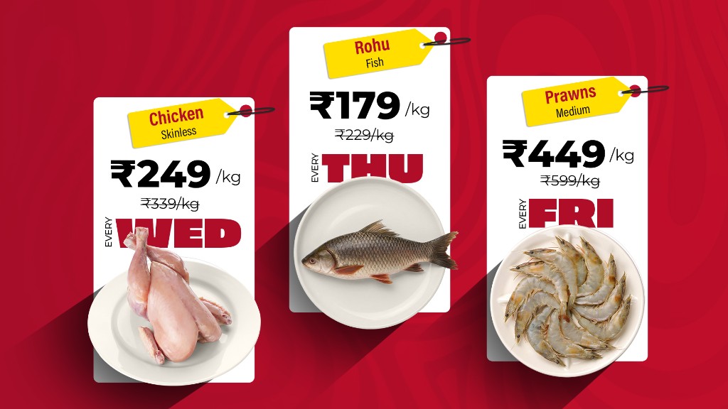 Every Wednesday chicken, Thursday Rohu, Friday prawns offers